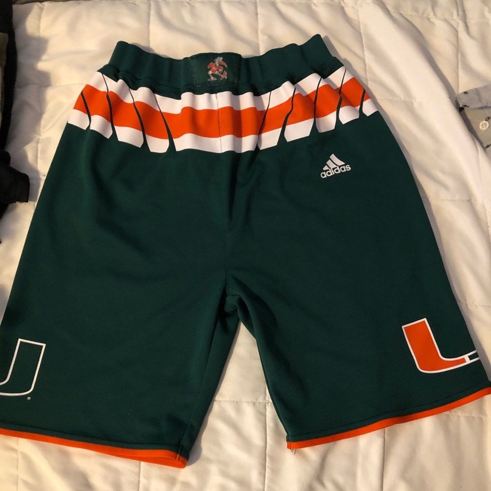 Adidas Univ of Miami basketball shorts large (14-16)